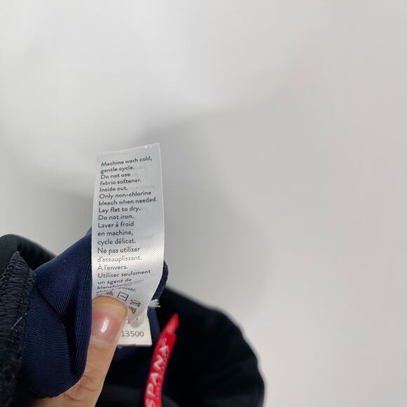 Spanx Womens Small S Midnight Blue Faux Leather Leggings Nylon Dress Up Metallic - Picture 10 of 13